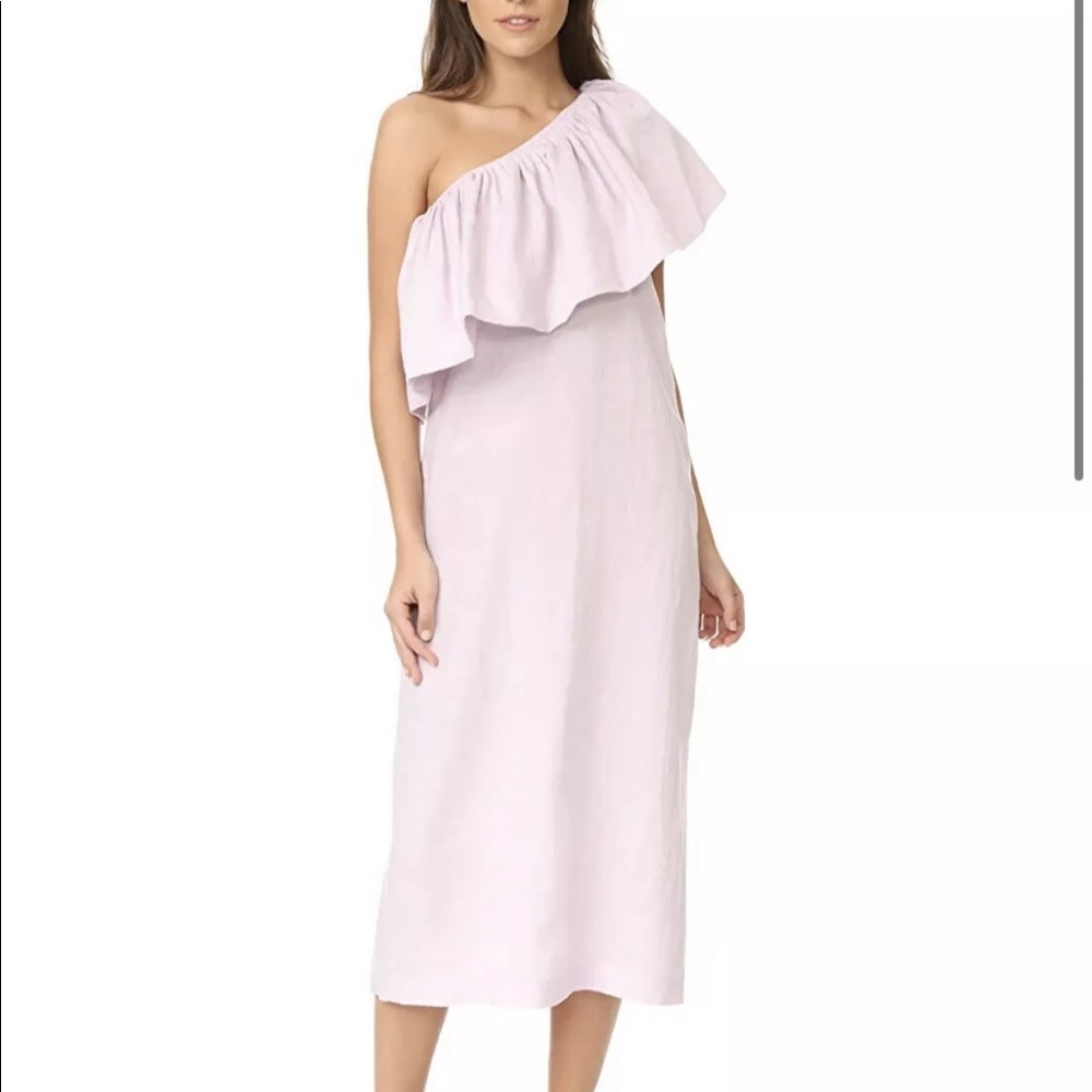 Mara Hoffman Organic Linen One Shoulder Dress Sz4
